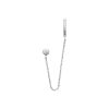 Boucle D'Oreille Unitaire en argent rhodié