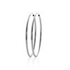 Boucles d'oreilles créoles en argent rhodié